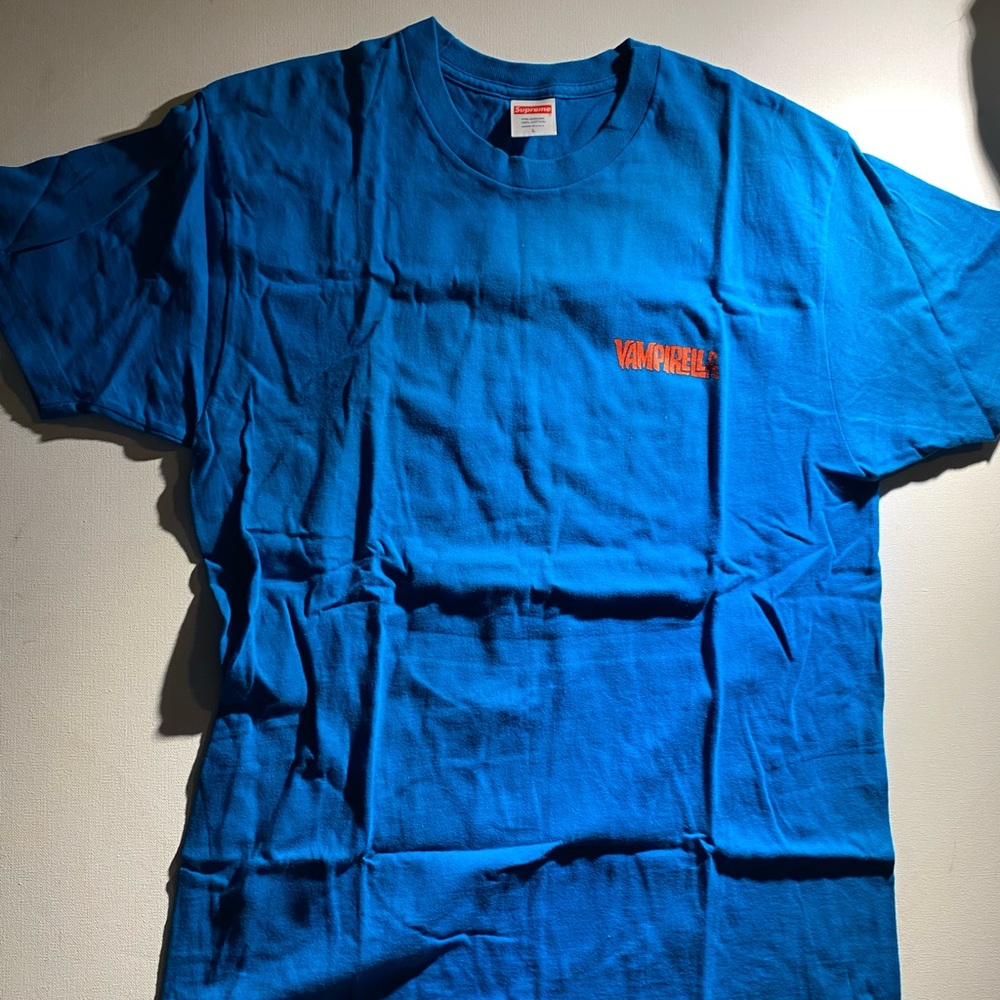 Supreme Blue and Orange Short Sleeve Tee
